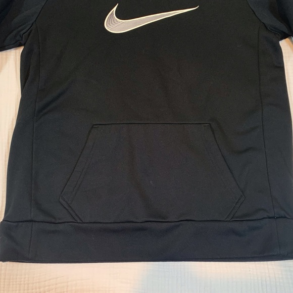 Nike Black Dri-FIT Therma Training Hooded Pullover Men’s Size Medium Swoosh Logo - Picture 5 of 12